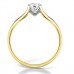 Unique Split Band Round Diamond Solitaire Ring
