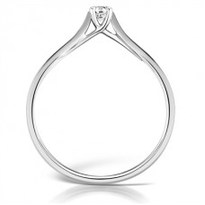 Petite Crossover Round Diamond Engagement Ring