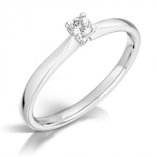 Classic Petite Round Diamond Engagement Ring
