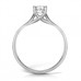 Modern Crossover Round Diamond Engagement Ring