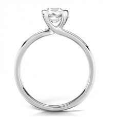Twist Cushion Diamond Engagement Ring