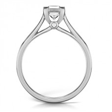 Modern Corner Claw Princess Diamond Solitaire Ring