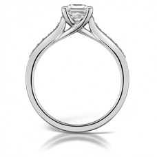 Modern Crossover Princess Diamond Shoulder Set Ring