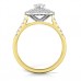 Round Diamond Double Halo Shoulder Set Ring