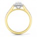 Princess Diamond Single Halo Shoulder Set Ring Princess Diamond Single Halo Shoulder Set Ring