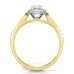 Oval Diamond Single Halo Shoulder Set Ring