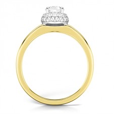 Round Diamond Double Halo Ring