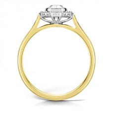 Modern Oval Diamond Single Halo Ring