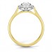 Modern Oval Diamond Single Halo Ring