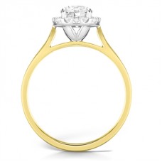 Round Diamond Halo Single Ring