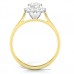 Round Diamond Halo Single Ring