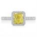 0.85ct Vs/fg Yellow Princess Diamond Ring