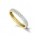 Double Row Full 3mm Diamond Wedding Ring