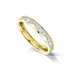 Unique 3mm Full Round Diamond Wedding Ring