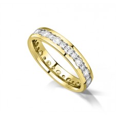 Unique 4mm Full Round Diamond Wedding Ring