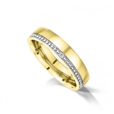 5mm Vintage Round Diamond Wedding Ring