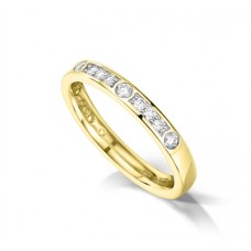 Half Set 3mm Round Diamond Wedding Ring