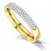Triple Row 3.5mm Round Diamond Wedding Ring