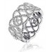 Elegant Patterned Round Diamond Dress Ring