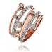 Elegant Swirl Round Diamond Dress Ring