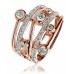Elegant Swirl Round Diamond Dress Ring