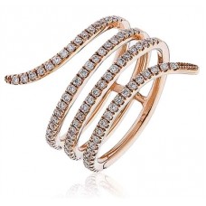 Classic Spiral Round Diamond Dress Ring