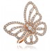 Elegant Butterfly Round Diamond Dress Ring