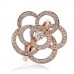 Round Diamond Cluster Flower Dress Ring
