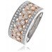 9.5mm Round Diamond Multi Row Dress Ring