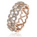 6.5mm Round Diamond Half Eternity Heart Ring