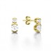 Elegant Round Diamond Drop Earrings