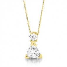 Round & Trillian Diamond Designer Pendant