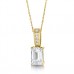 Emerald/round Diamond Designer Pendant