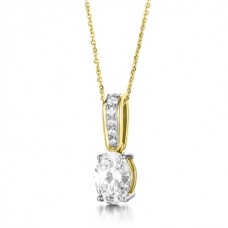 Round & Oval Diamond Designer Pendant