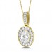 Oval Diamond Single Halo Pendant Oval Diamond Single Halo Pendant