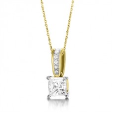 Princess & Round Diamond Designer Pendant Princess & Round Diamond Designer Pendant
