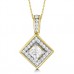 Round & Princess Diamond Designer Pendant