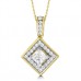 Round & Princess Diamond Designer Pendant