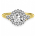 Floral Round Diamond Designer Ring
