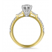 Tapered Baguette Marquise Diamond Ring With Shoulder Diamonds