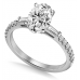 Tapered Baguette Oval Diamond Ring With Shoulder Diamonds