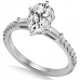 Tapered Baguette Pear Diamond Ring With Shoulder Diamonds