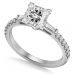 Tapered Baguette Princess Diamond Ring With Shoulder Diamonds