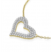 Embellished Open Heart Diamond Pendant