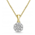 Invisible Set Princess & Round Diamond Pendant