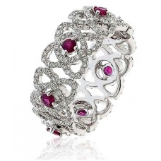 Ruby & Diamond Full Eternity/dress Ring