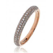 3mm Round Diamond Half Eternity/wedding Ring