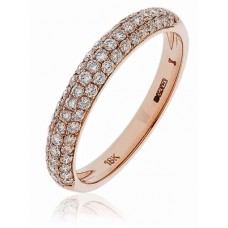 3.5mm Round Diamond Half Eternity/wedding Ring