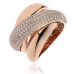 Modern Round Diamond Pave Dress Ring