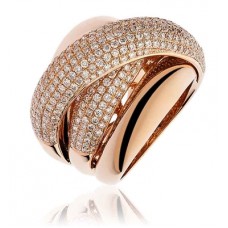 Unique Round Diamond Pave Dress Ring